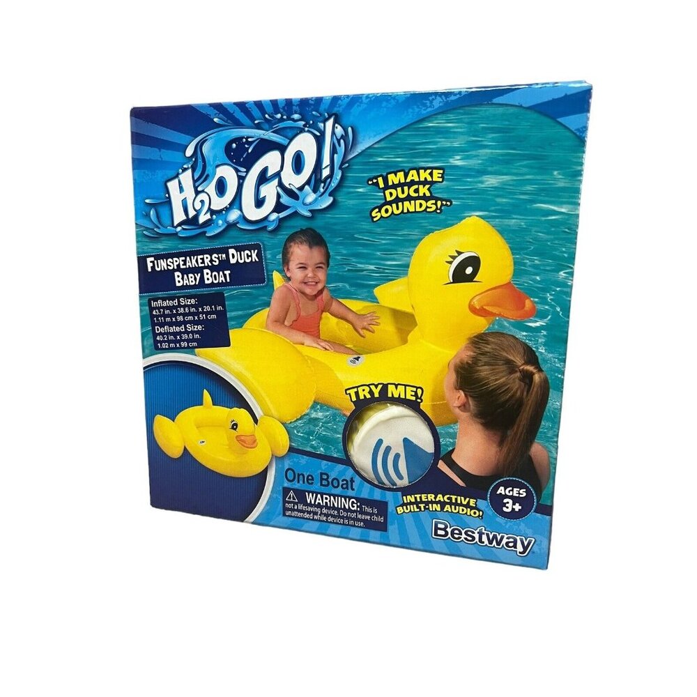 Bestway H2O Go! Funspeakers  Interactive Duck Baby Pool Floaty Boat New‎